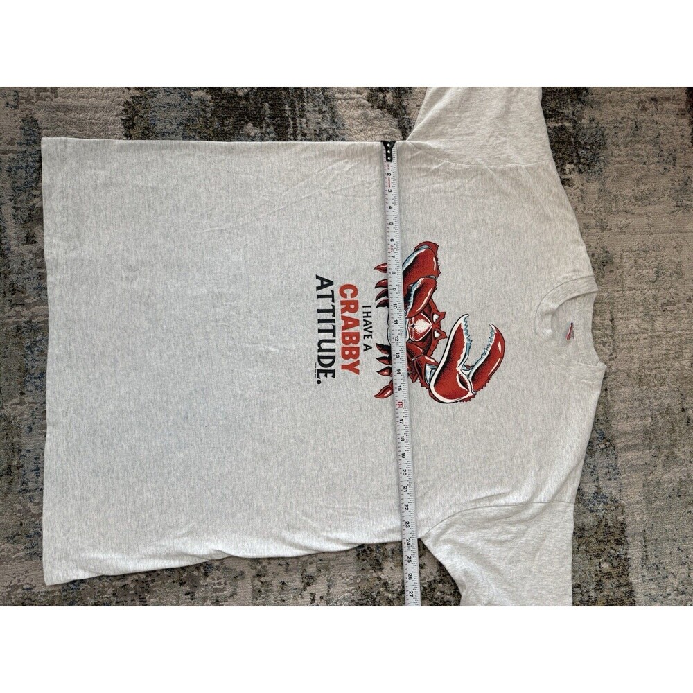 VTG Hanes USA Single Stitch Crabby Attitude Shirt 1994 Fresh Fish LNC Adult XXL - Picture 7 of 8